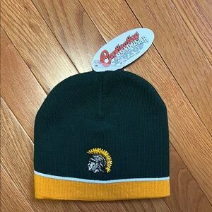 NWT Central Lafourche Green and Yellow Beanie